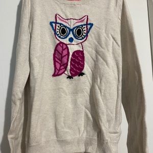 Girls owl sweater size 10-11 years